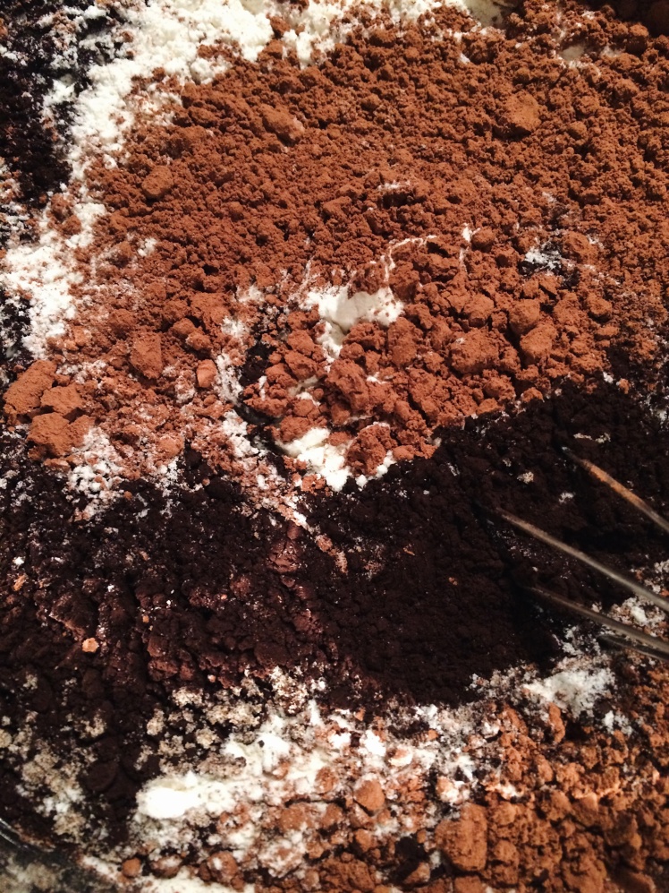 Chocolate Molasses Cookies dry ingredients
